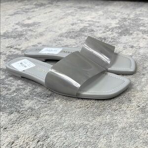 New Stuart Weitzman Summer Slide Sandal No Color Clear PVC Sz 8.5
